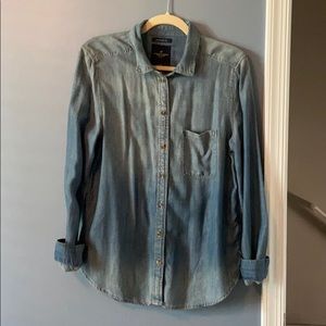 American Eagle Denim Button-Up